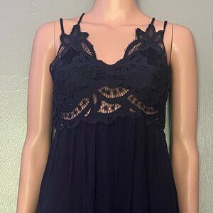 Blue Rain Lace Top Mini Dress